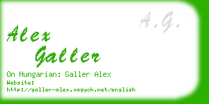 alex galler business card